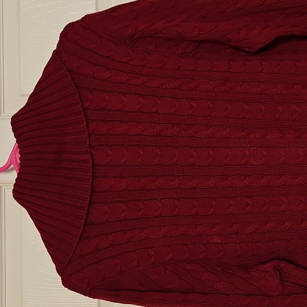 JEANNE PIERRE Maroon Cowl Neck Sweater - Picture 10 of 11